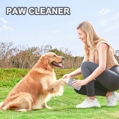 Dog Paw Cleaner, Pet Foot Washer for Small Medium Dogs Cat, Grooming Essentials to Wash Muddy Puppy Feet (Grey)