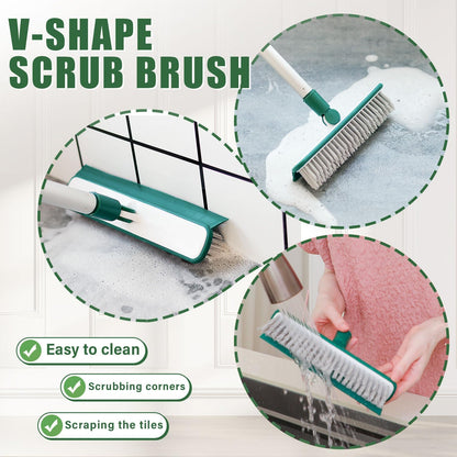 Air Broom Sweeper, Multifunction Silicone Broom, Household Floor Squeegee for Cleaning, Bathroom, Pet Hair, Dog Broom Brush Set Green