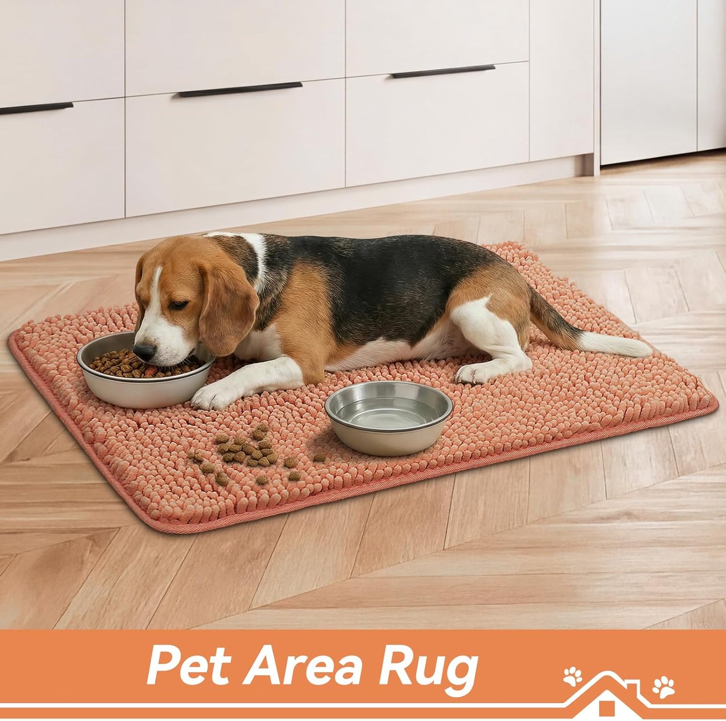Bcoimo Super Absorbent Dog Door Mat, 30"*20" Anti Slip Mat for Muddy Paws, Pet Rugs for Dirty Paws Washable that Absorbs Moisture and Dirt, for Dog Cage and Pet Resting Carpet
