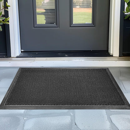 Muddy Mat® Meshy Mat™ Door Mat Heavy-Duty Quick-Dry Floor Mat, Sand & Dirt Trapper for Indoor & Outdoor, Ideal for Entrance, Mudrooms,Patios & Garages,Low-Profile,Non-Slip,Washable– Black 17"x30"x0.4"