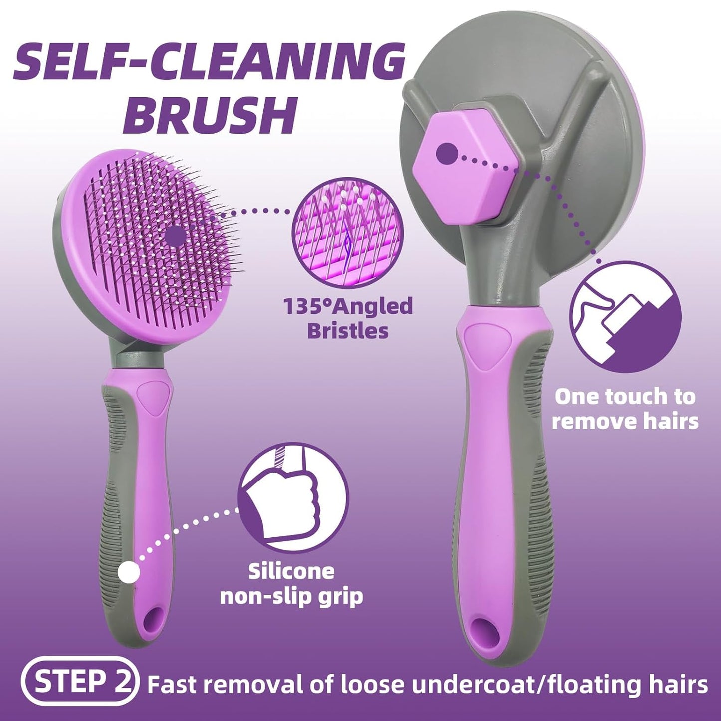 Dog Brush for Shedding,7 PCS Pet Grooming Brush Kit to De-fur & Hair Slicker Deshedding Brushes with Undercoat Rake Comb Bath Brush&Nail Clipper for Grooming Short Long Haired Dogs Cats Blue