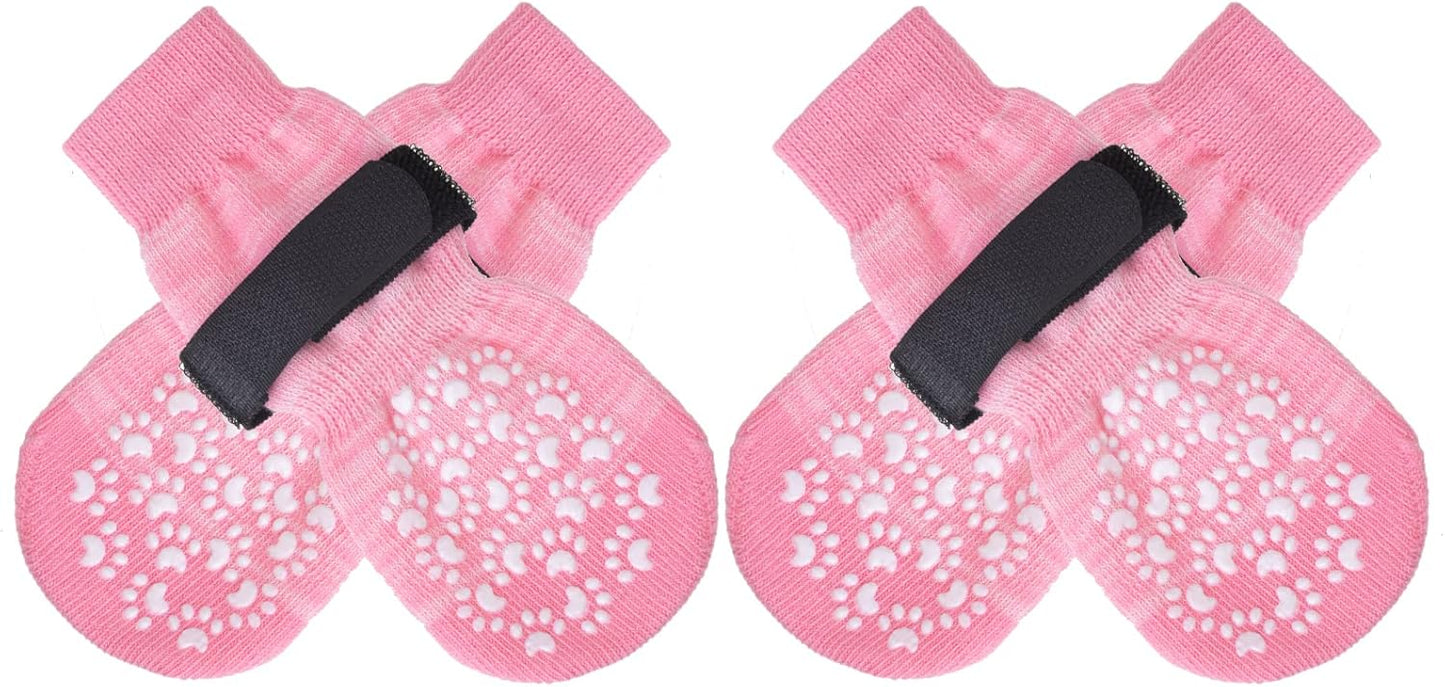 EXPAWLORER Anti Slip Dog Socks to Prevent Licking Paws, Dog Shoes for Hot Pavement, Dog Booties for Small Medium Large Senior Dogs, Traction Control Boots & Paw Protectors for Hardwood Floors