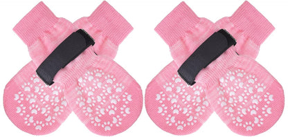 EXPAWLORER Anti Slip Dog Socks to Prevent Licking Paws, Dog Shoes for Hot Pavement, Dog Booties for Small Medium Large Senior Dogs, Traction Control Boots & Paw Protectors for Hardwood Floors