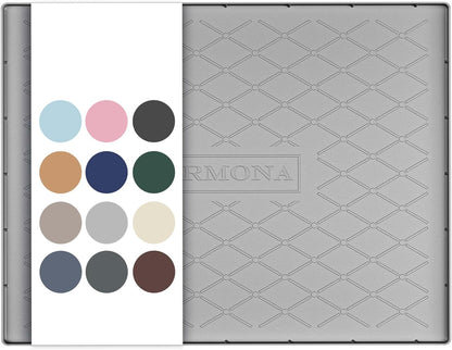 URMONA Under Sink Mat for Kitchen Waterproof, 34" x 22" Silicone Under Sink Mat for Shelf Liner Organizer, Cabinet Sink Protector Under Sink Liner for Bottom Kitchen, Bathroom(Light Grey)