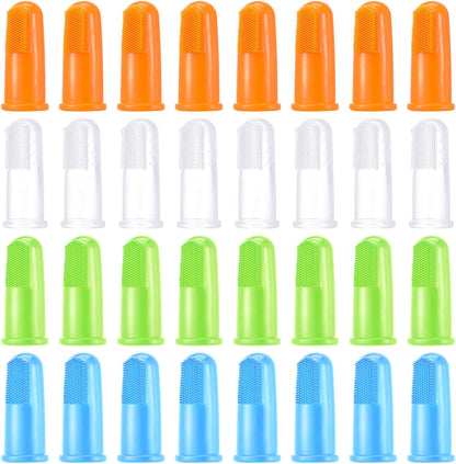 64 Packs Dog Toothbrush Soft Finger Brushes Pet Finger Easy Teeth Cleaning Dog Tooth Oral Care Pet Dental for Small Cats and Puppy