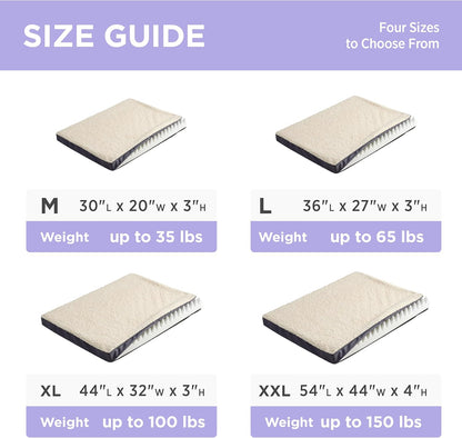 LE SURE Waterproof Dog Bed Cover Replacement Washable - Large Size for Pet Mat 36x27x3 Inches, Grey