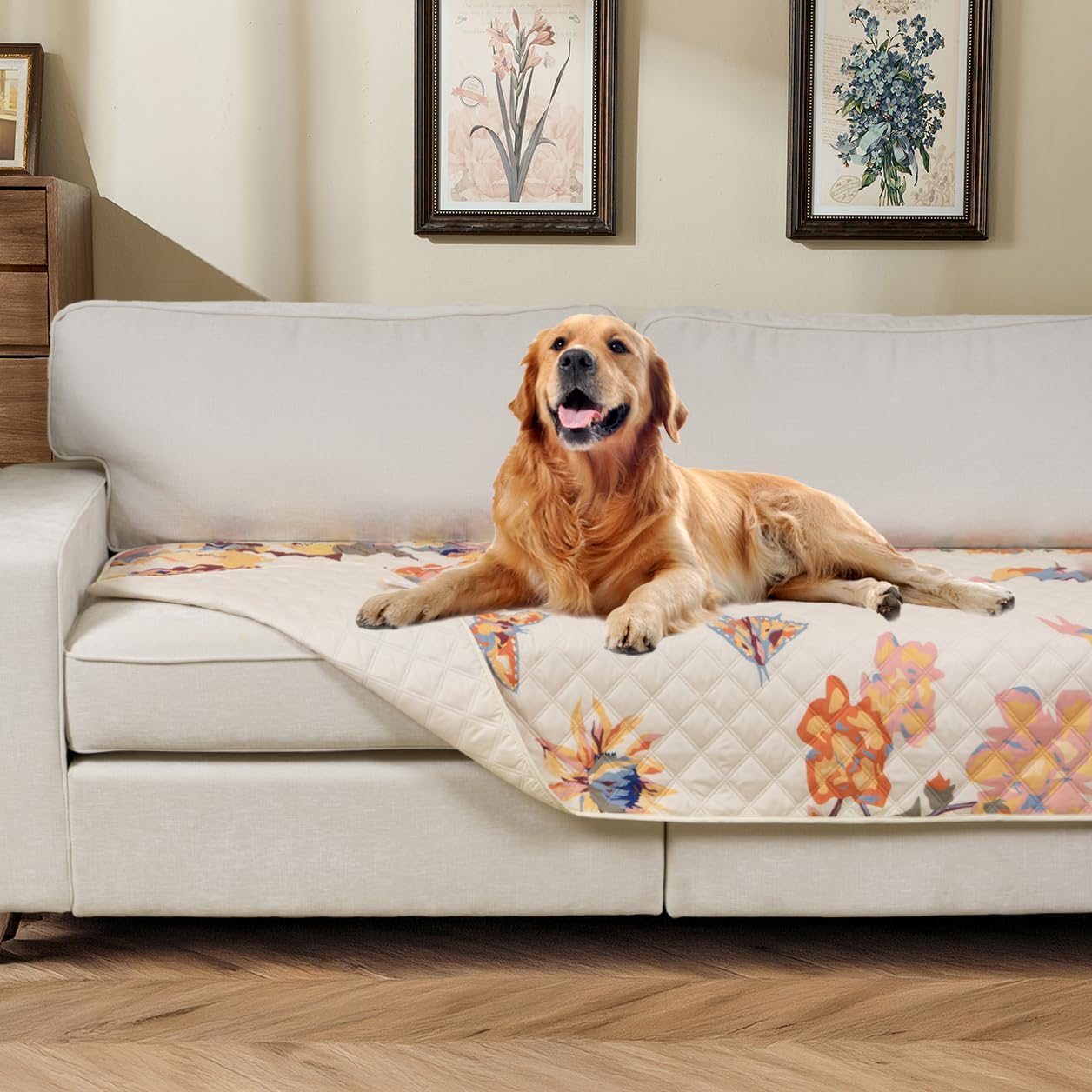 Waterproof Pet Couch Cover Washable, Stylish Reversible Pet Blanket, Soft Sofa Furniture Protector for Dogs Kids Pets.(Gray/Light Gray, 30"x70")