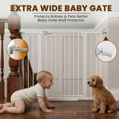 Mumeasy 36" High Extra Tall Dog Gate, 29.6"-40.5" Wide Pressure Mounted Tall Baby Gate for Dog, Auto Close Pet Gate with Door for Stairs,Doorways,House,Black