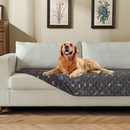 Waterproof Pet Couch Cover Washable, Stylish Reversible Pet Blanket, Soft Sofa Furniture Protector for Dogs Kids Pets.(Gray/Light Gray, 30"x70")
