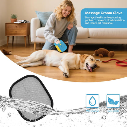 SAWMONG Pet Hair Removal Glove, 2Pcs Cat & Dog Reusable Pet Hair Remover Gloves New Upgrade, Grooming Pet Hair Remover Tool, Alternative to Lint Rollers