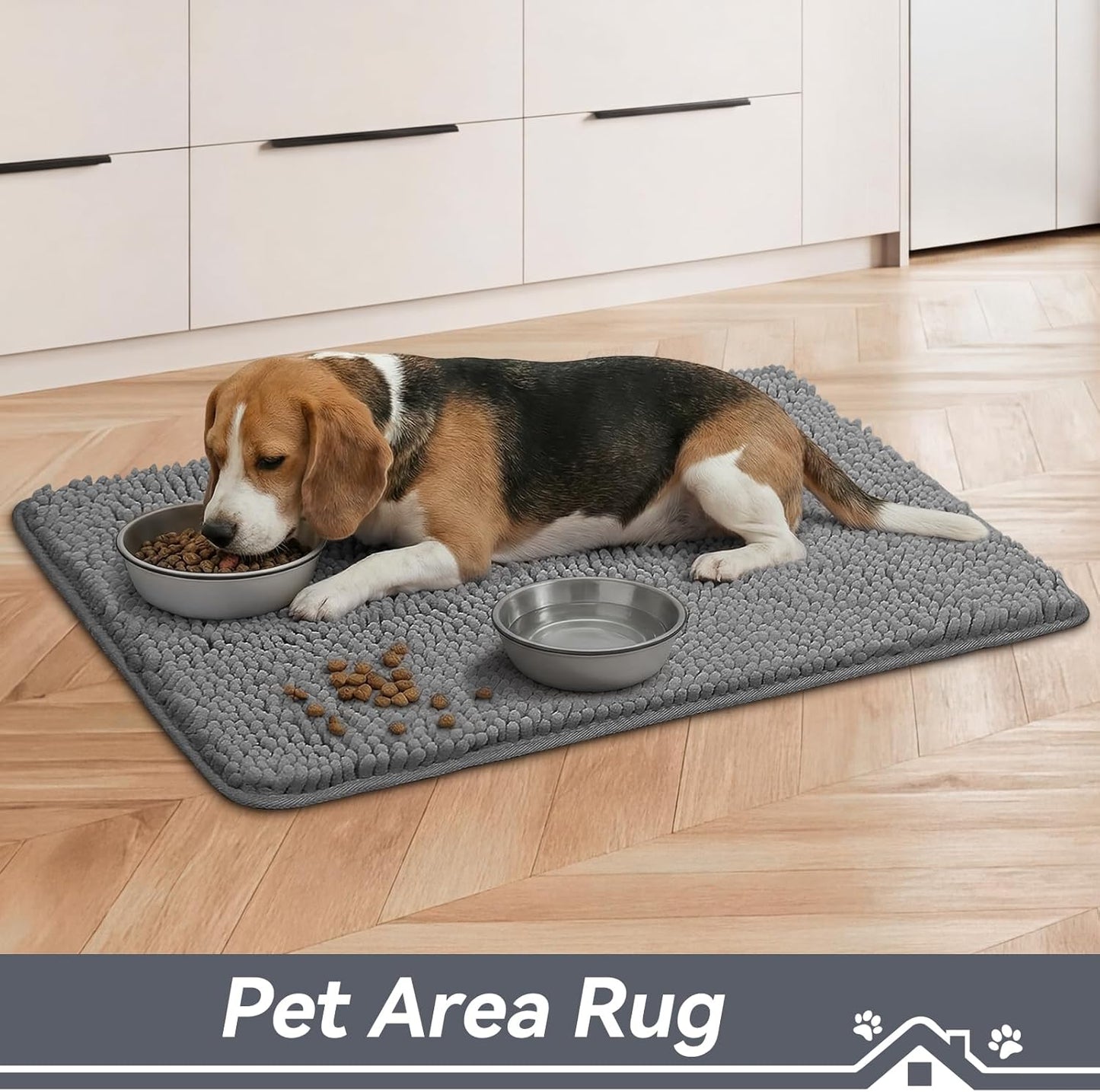 Bcoimo Super Absorbent Dog Door Mat, 30"*20" Anti Slip Mat for Muddy Paws, Pet Rugs for Dirty Paws Washable that Absorbs Moisture and Dirt, for Dog Cage and Pet Resting Carpet