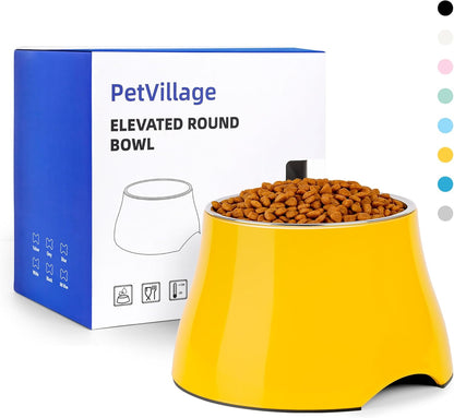 Dog Bowls,Cone Friendly Non Slip Single Dog Bowl with Stainless Steel Inner, Raised Bowls for Small Dogs Spaniel Dogs Long Ear, High Capacity, M/2 Cup Pink
