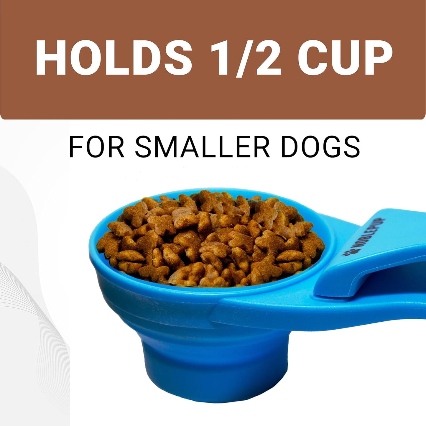 MeasureMate Pet Food Scoops with Bag Clip for Dog and Cat - 3-in-1 Multi-Function Collapsible Food Measuring Cup - 1 Cup Capacity, 8oz, Green - Dishwasher Safe