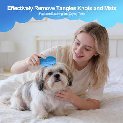 Small Dog Brush- Grooming Tool for Teddy, Yorkies, Maltese, Shih Tzu, Chihuahua - Puppy Hair Brush (Blue)