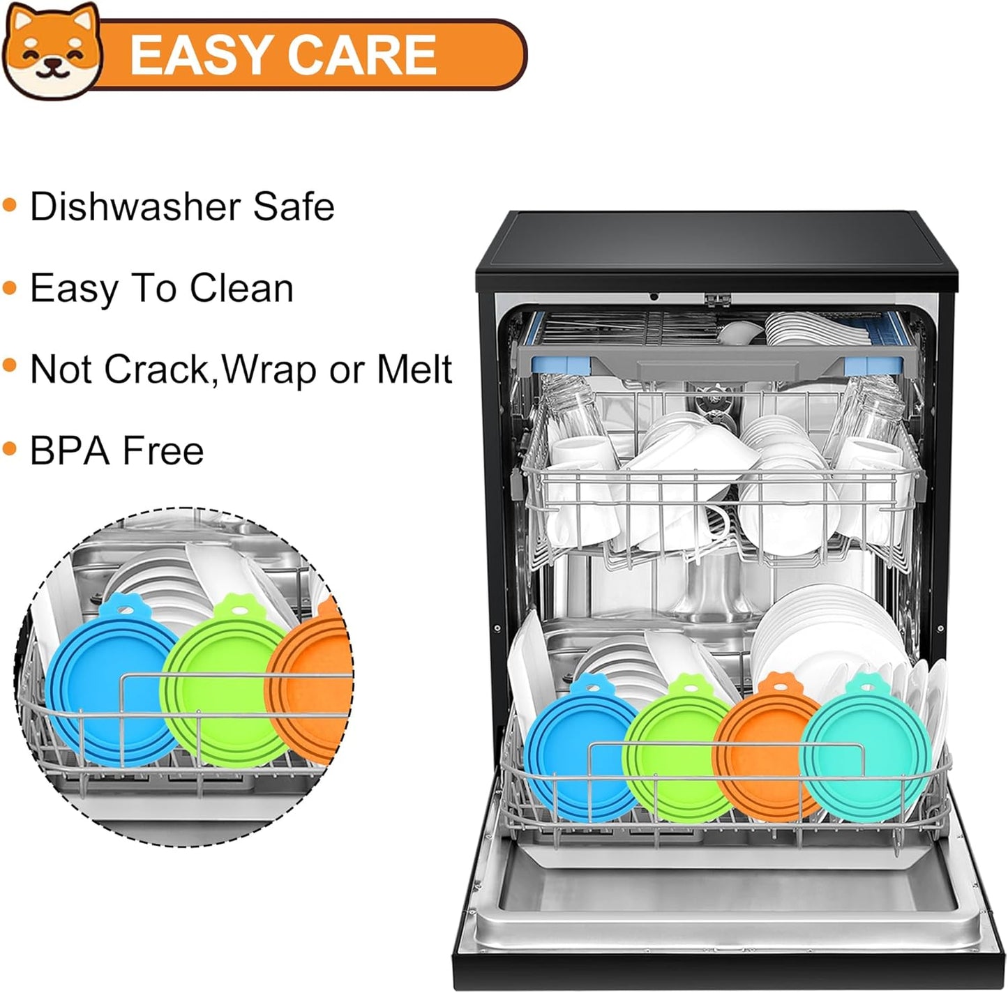 2 Pack Pet Food Can Covers, Silicone Universal Can Lids for Dog & Cat Food, BPA Free, One Fit Most Standard Size Food Cans Green/Blue