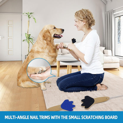 Dog Scratch Board Large Scratching Pad Multi-Functional Trimming Tool Alternative to Dog Nail Clippers and Pet Grinders Pet Nails Care for Dogs&Cats,Interactive Grooming Tool