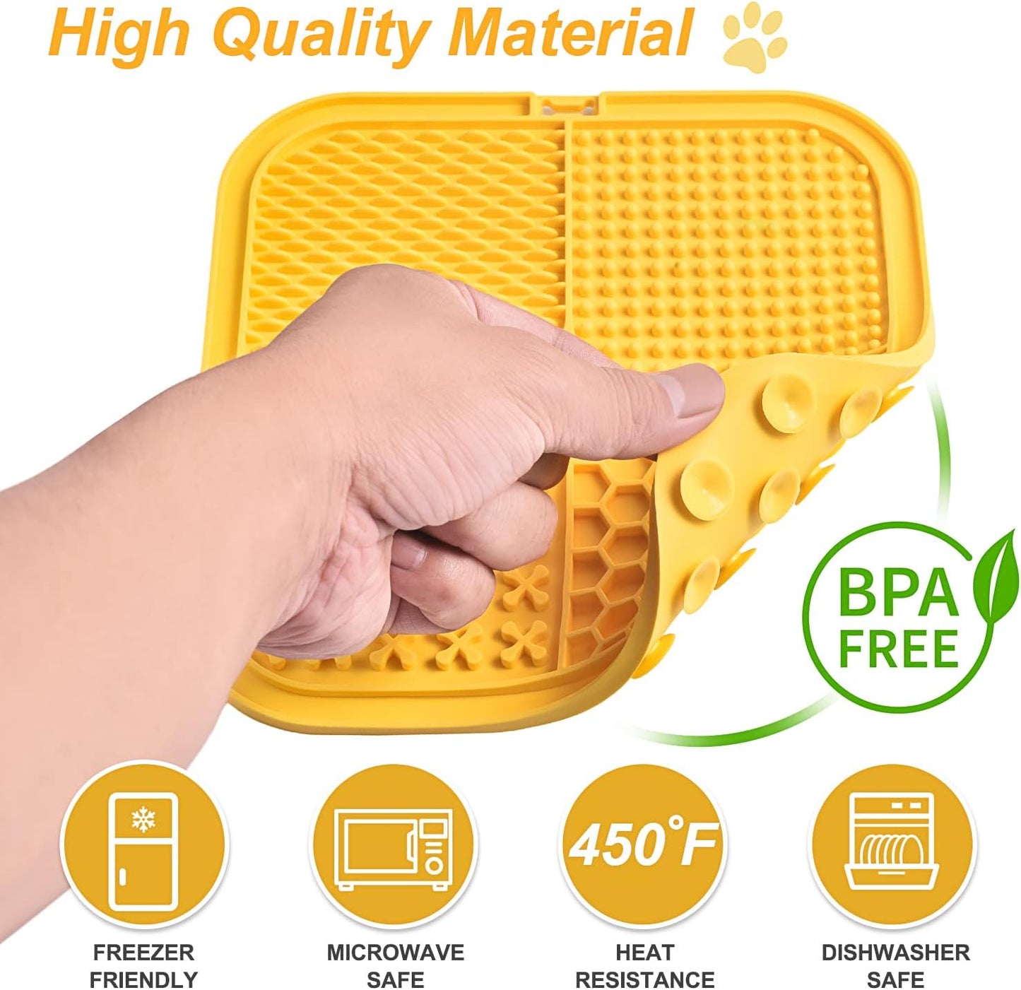 LUKITO Lick Mat for Dogs & Cats 2 Pack with Suction Cups, Dog Lick Mat for Anxiety Relief, Dog Toys to Keep Them Busy, Peanut Butter Licking Pad for Boredom Reducer, Perfect for Bathing Grooming
