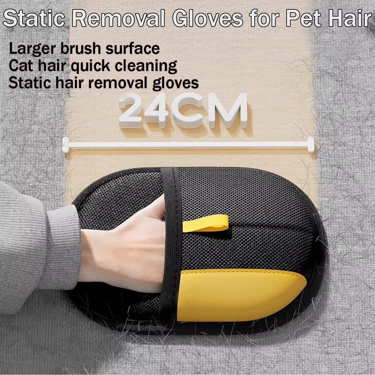Pet Hair Removal Glove for Dogs & Cats – 1 PC Single Grooming Mitt, Double-Sided Electrostatic Design, Reusable, Washable, Gentle Massage