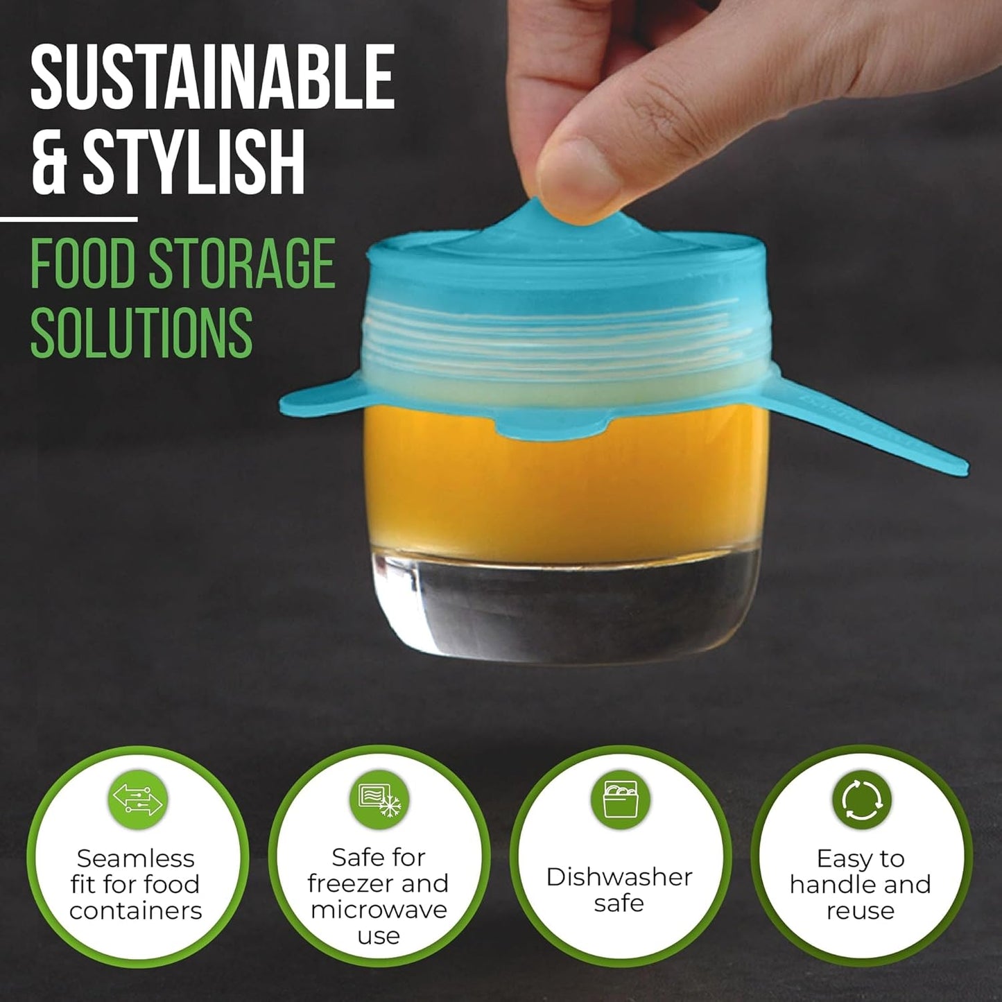 Reusable Silicone Can Lids – 2.6 Inch Can Covers for Dog & Cat Food – Universal Fit - Airtight Stretch Lids for Pet Food Cans, BPA-Free, Dishwasher Safe – 10 Pack