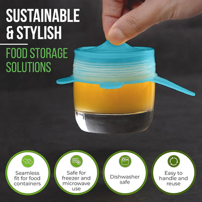 Reusable Silicone Can Lids – 2.6 Inch Can Covers for Dog & Cat Food – Universal Fit - Airtight Stretch Lids for Pet Food Cans, BPA-Free, Dishwasher Safe – 10 Pack