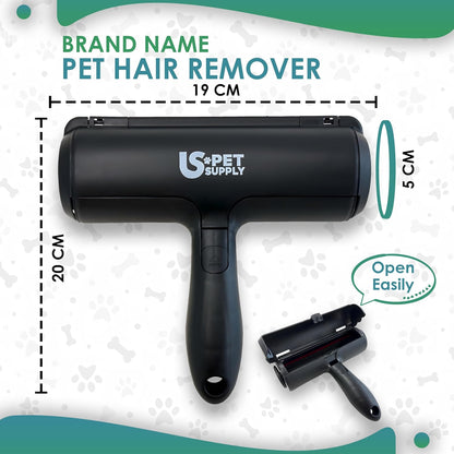Pet Hair Remover Roller -Reusable, Self Cleaning Lint Roller for Pet Hair Removal on Furniture, Carpets, Clothes & Car Seats-Dog & Cat Hair Remover No Sticky Tapes (White)