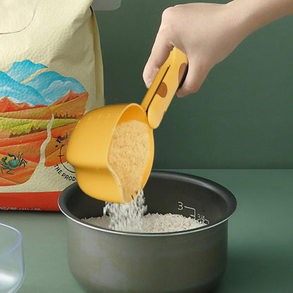 Pet Food Scoop - Pet Food Feeding Scoop - Dog Food Scoop - Rice Measuring Spoon With Bag Clip - Multifunctional Measuring Food Scoop For Pets Puppy Dogs Cats