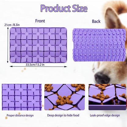Small Silicone Snuffle Mat for Small Dogs Puppy Cat Slow Down Eating,Slow Feeder Lick Mat for Dry Wet Food for Pet Training Smell,Encourages Natural Foraging Skill,Relieving Stress