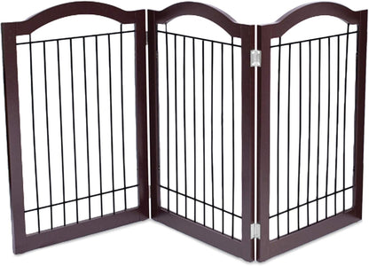 Internet's Best Wire Dog Gate with Arched Top - 4 Panel - 30" Tall - White