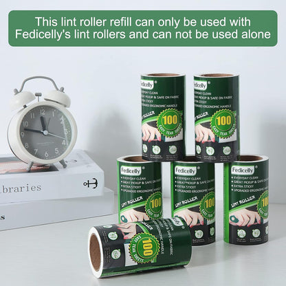 Fedicelly Extra Sticky Lint Rollers Pet Hair Remover for Laundry Clothes Furniture Carpet,Total 400 Sheets Lint Rollers Refills Dog Cat Hair Lint Remover Brush Couch