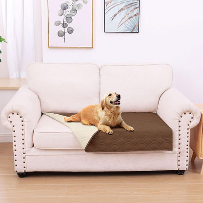 hyha Waterproof Dog Bed Blanket, Soft Pet Blankets, Waterproof Couch Cover for Dogs, Reversible Sofa Covers Washable for Furniture (30x70 Inch, Taupe/Beige)