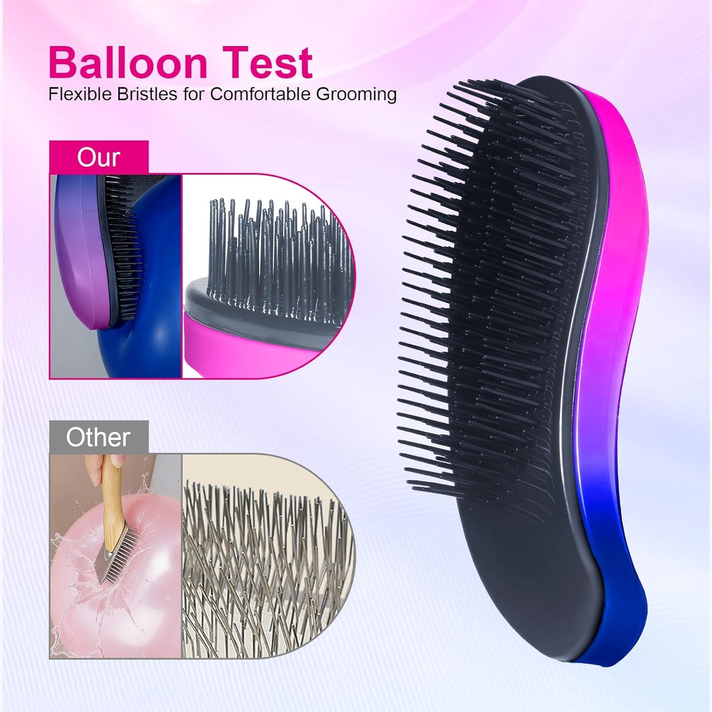 Small Dog Brush- Grooming Tool for Teddy, Yorkies, Maltese, Shih Tzu, Chihuahua - Puppy Hair Brush (Blue)