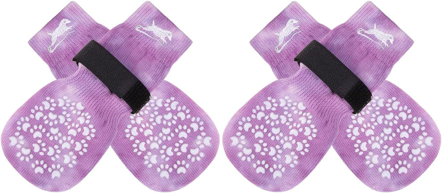 EXPAWLORER Anti Slip Dog Socks to Prevent Licking Paws, Dog Shoes for Hot Pavement, Dog Booties for Small Medium Large Senior Dogs, Traction Control Boots & Paw Protectors for Hardwood Floors