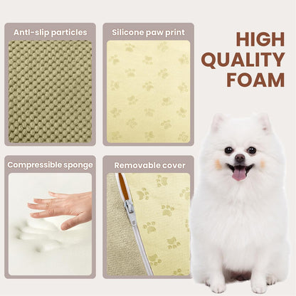 Dog Stairs for Small Dogs, 3 Tiers High Density Foam Dog Ramp, Extra Wide Non-Slip Pet Steps for High Beds Or Couch, Soft Foam Doggie Ladder for Dogs Injured, Older Pets, Small Cats