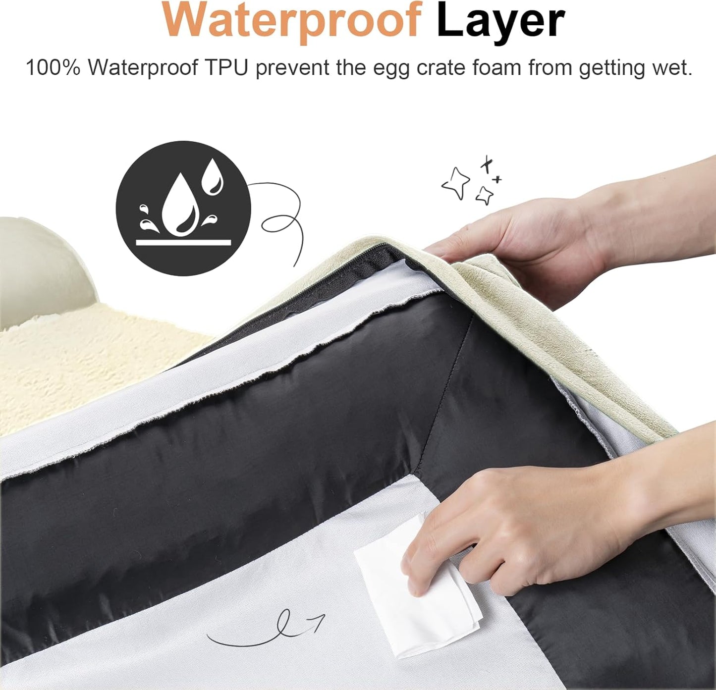 Large Dog Bed Orthopedic Washable: Beds Bolster XL Bed Large Big Dogs Memory Foam Couch Sofa Waterproof with Removable Cover