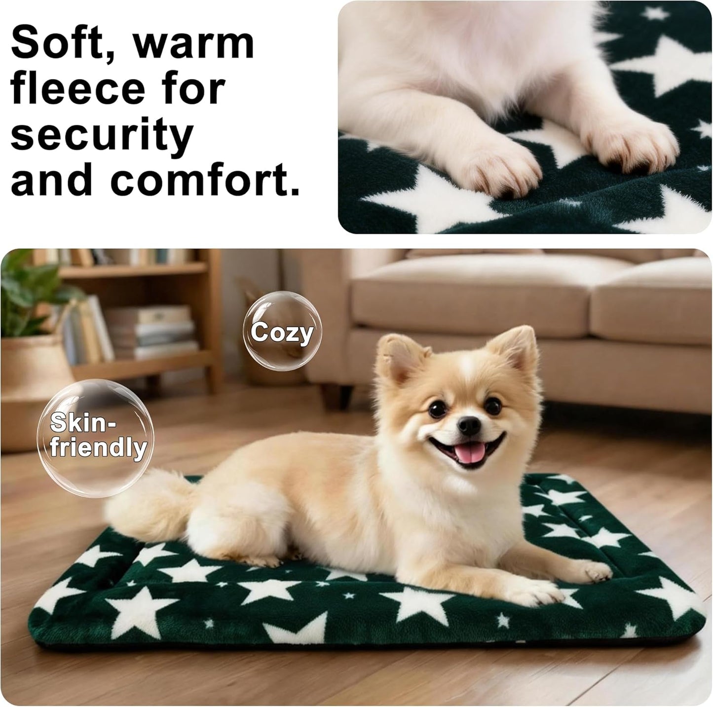 Dog Bed Mat – Soft & Comfortable Dog Kennel Pad for Crate – Durable Crate Bed & Mat for Dogs & Cats – Ideal for Crate, Kennel, and Home Use