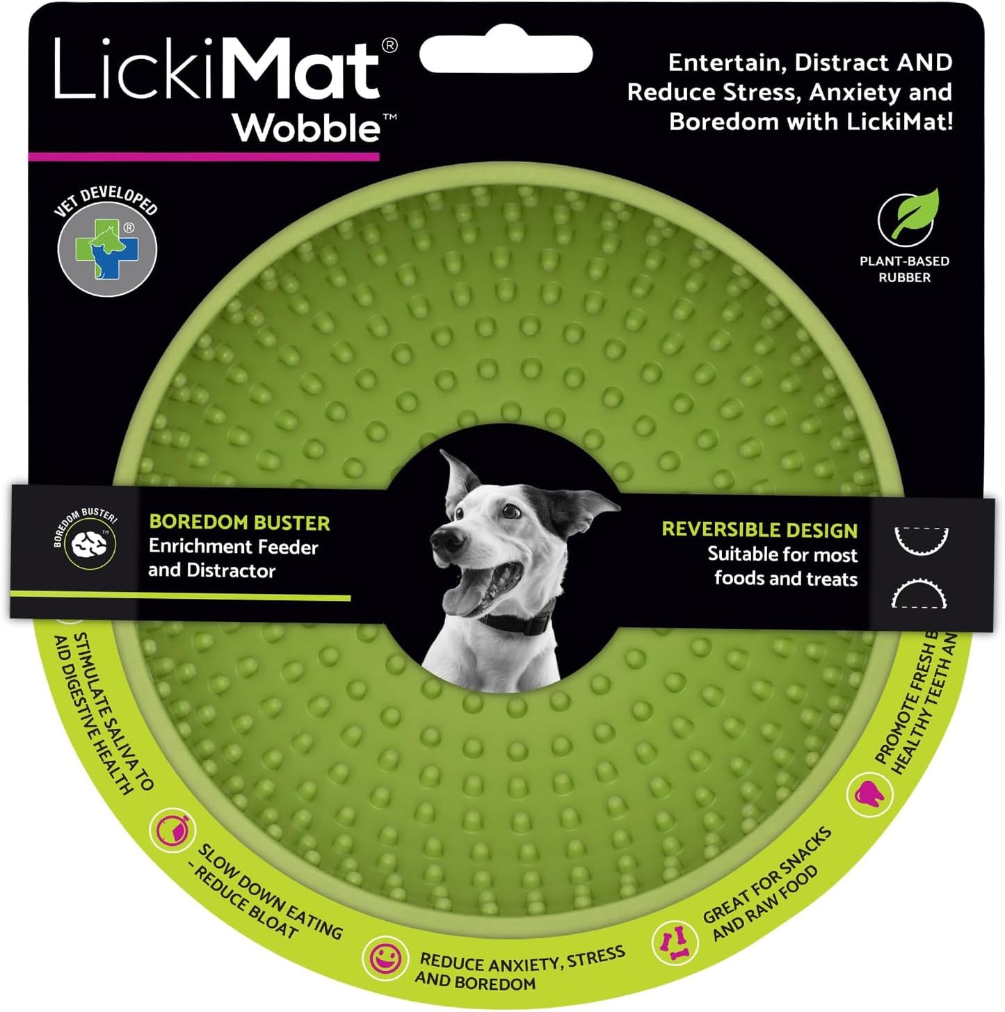 LickiMat Wobble, Dog Slow Feeder Bowl Lick Mat, Boredom Anxiety Reducer; Perfect for Food, Treats, Yogurt, or Peanut Butter. Fun Alternative to a Slow Feed Dog Bowl, Turquoise
