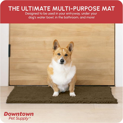 My Doggy Place Dog Mud Mat, 36"x26" Ash – Thick Microfiber Entry Rug for Snow, Mud & Salt – Absorbent, Quick-Dry, Washer-Safe & Non-Slip, Large