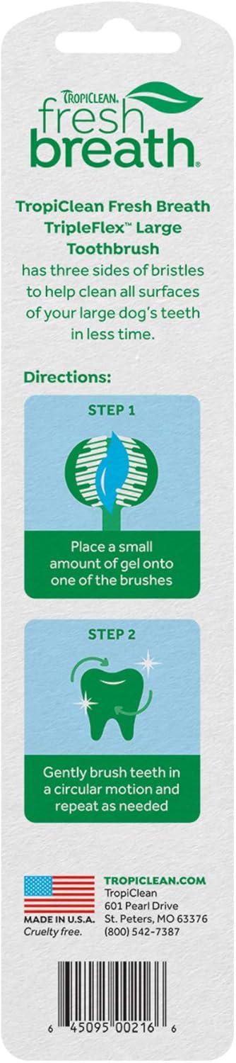 TropiClean Fresh Breath Finger Brushes for Pets, 2 pack -