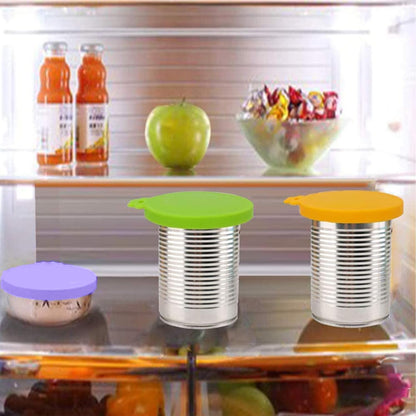 Food Can Lids, 4 Pcs Silicone Pet Food Can Covers for Dog & Cat Food, One Tin Cap Fit Most Standard Size Dog Cat Food Canned（Multicolor）…
