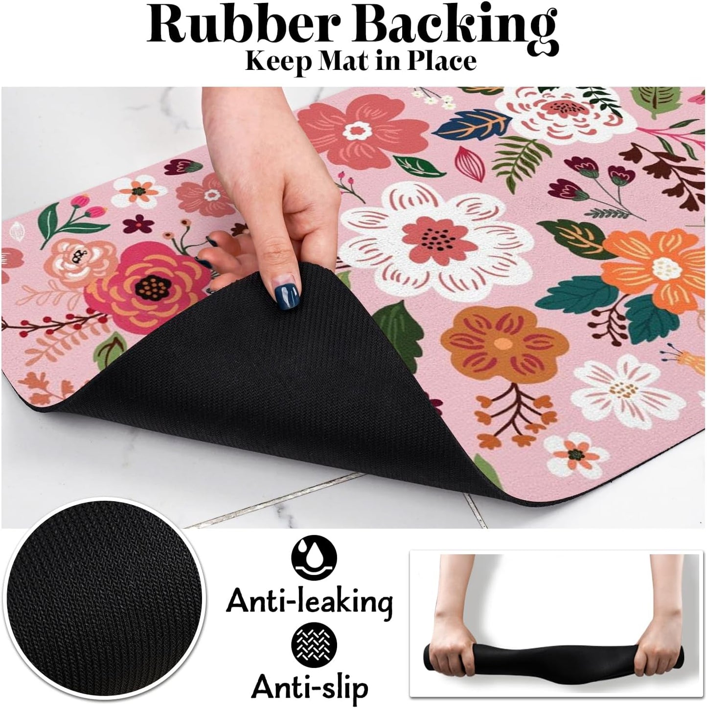 Dog Food Mats for Floors, Absorbent Dog Bowl Mat for Food and Water Dispenser, Quick Dry Cat Food Mat Pet Supplies
