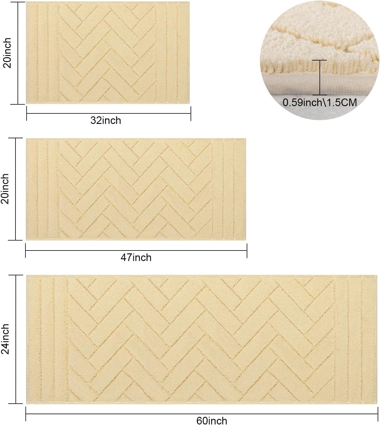 Tindbea Dog Mat for Mud Paws,Absorbs Moisture Dirt Non-Slip Washable Mud Mat for Dogs,Soft Rubber Backing Front Inside Pet Rug for Entryway, Dog Paws, Patio(20"x48",Charcoal)
