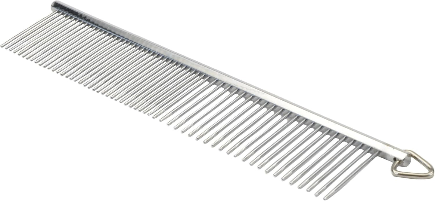 Coastal Pet Safari Dog Grooming Comb for Medium and Coarse Coats - Extra-Long Rotating Teeth - Undercoat Rake for Coarse Coats - 7 1/4"