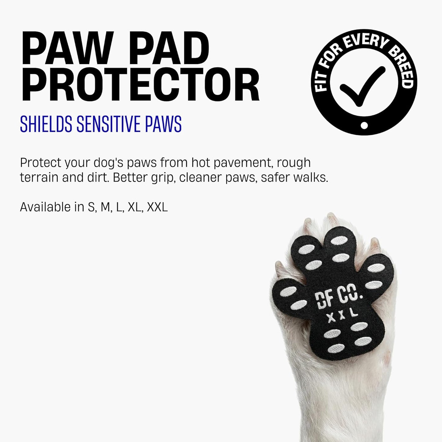 Dog Friendly Co. Dog Paw Pad Protector | Protects from Hot Surfaces, Provides Extra Grip, Keeps Paws Clean, Prevents Paw Allergies (XL, 20, Count)