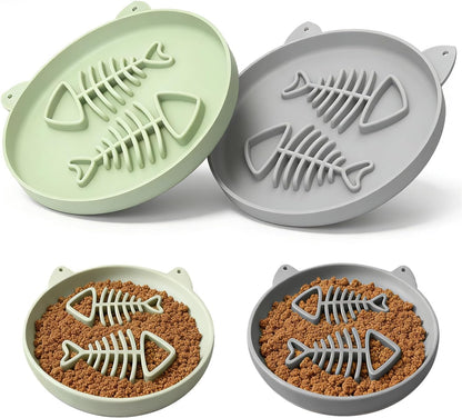 Slow Feeder Dog Bowl for Small Medium Dogs & Cats, 7.5 Inch Non Slip Slow Bowl with 37 Suction Cups, Anti-Choking Food Grade Silicone Slow Eating Bowl