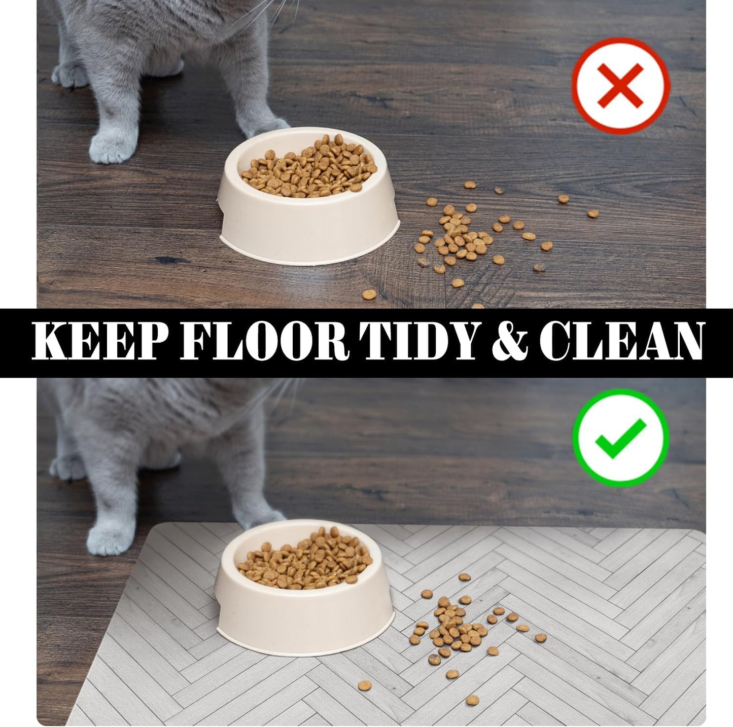 Dog Food Mats for Floors Absorbent, Pet Cat Food Mat - Quick Dry Dog Bowl Mats for Food and Water, Eco-Friendly Pet Supplies
