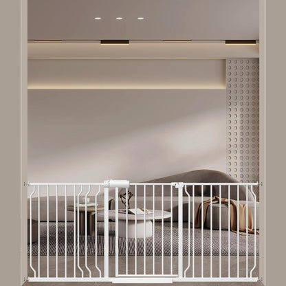 WAOWAO Baby Gate 71.65-85.03" Extra Wide Pressure Mounted Walk Through Swing Auto Close Safety Metal Black Toddler Kids Child Dog Pet Puppy for Stairs,Doorways,Kitchen