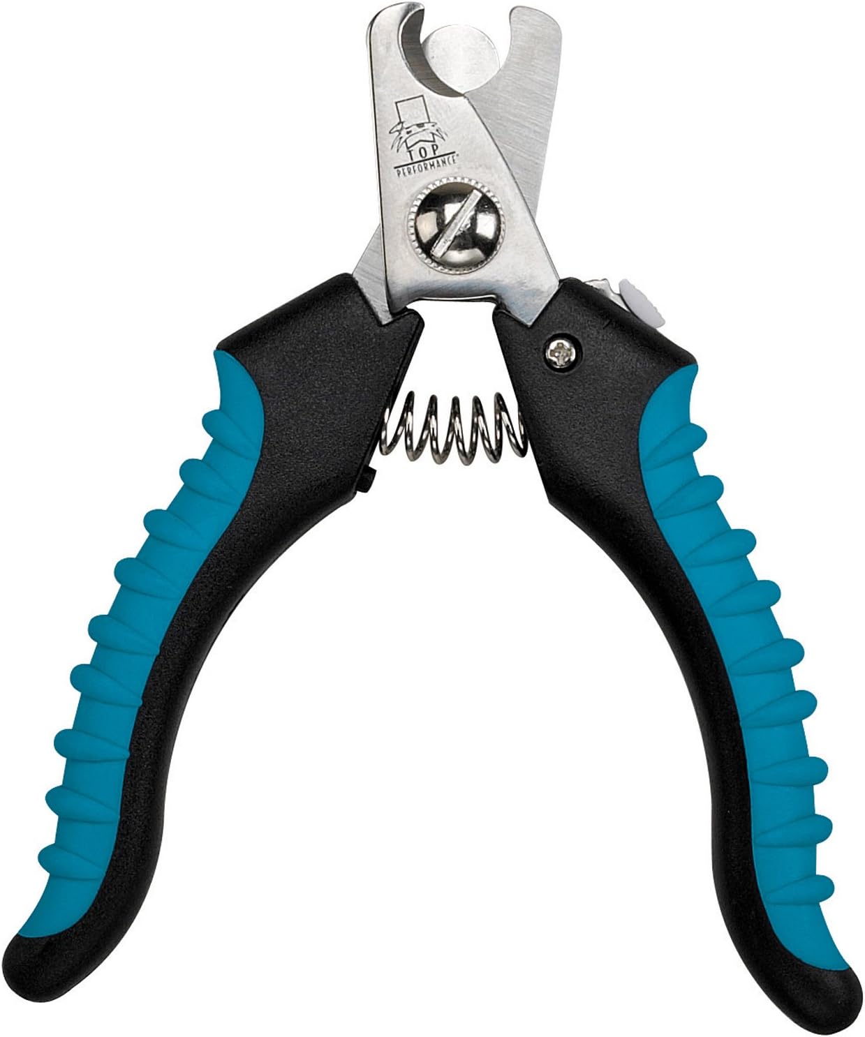 Master Grooming Tools Ergonomic Pro Nail Clippers — Professional Clippers for Trimming Pet Nails - Small, 5⅛",Black/Teal