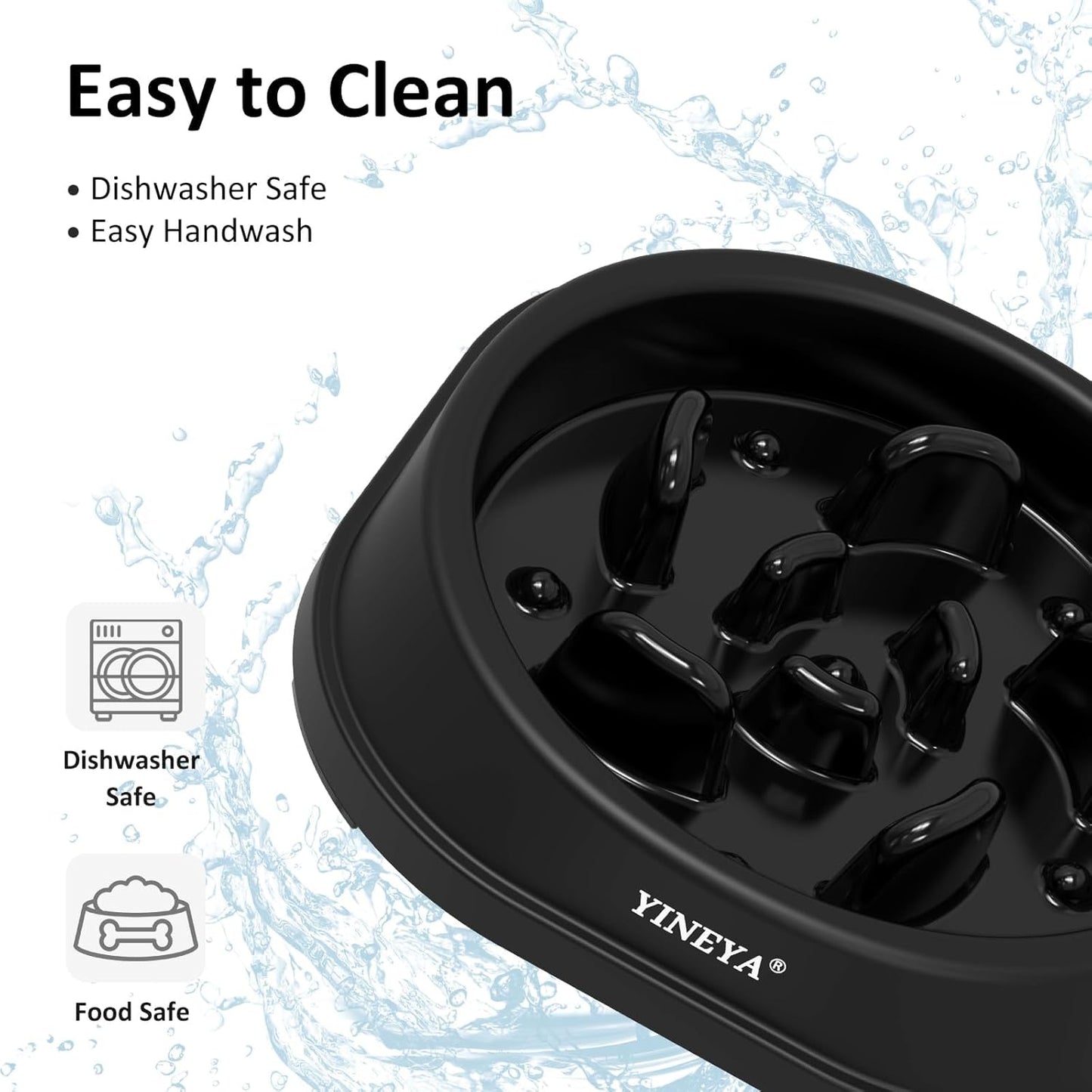 YINEYA Slow Feeder Dog Bowls, Pet Supplies that Slow Down Eating, Pet Food Bowls, Maze Dog Puzzle Feeder for Medium Breed
