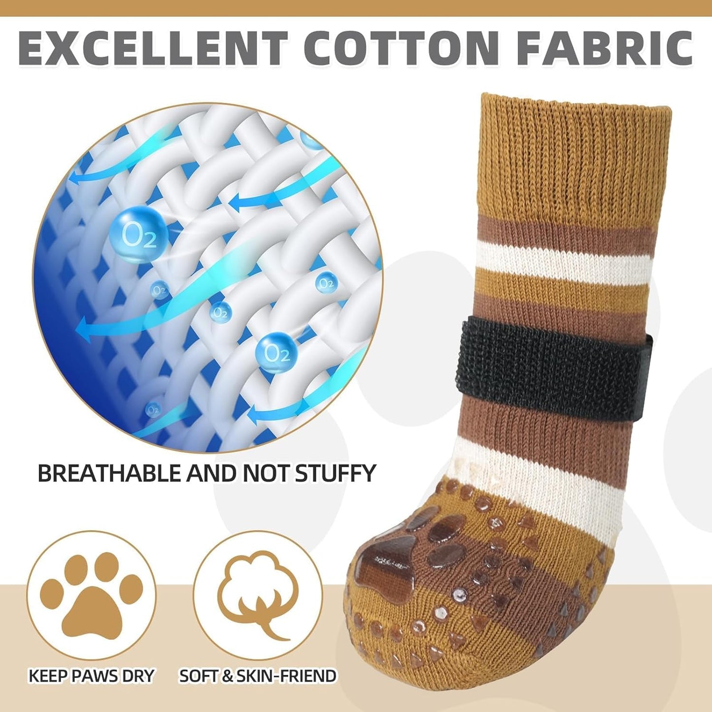 KOOLTAIL Dog Socks Shoes for Hot Pavement to Prevent Licking Paws, Winter Dog Boots&Paw Protector for Hardwood Floors Anti Slip,Traction Control Grip Booties for Small Medium Large Senior Dogs,Black M
