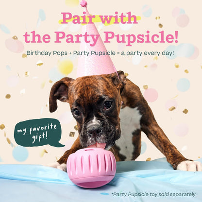 WOOF Pupsicle Refill Pops - Low-Mess Dog Snacks - with Peanut Butter and Beef - Dog Treats - Long Lasting - Large Pops - 7 Count
